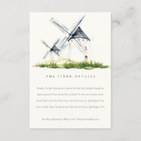 Cute Rustic Boerderij Windmill Theme Weddenschap D