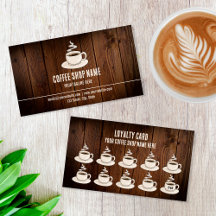 Cute Rustic Cafe Koffee Winkel beloont Loyalty-Kaa