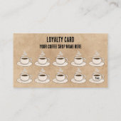Cute Rustic Cafe Winkelbeloning Klantenkaartje (Achterkant)