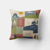 Cute Rustic Country Farmhouse Patchwork Kussen (Achterkant)