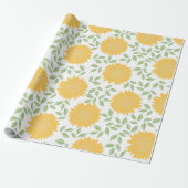 Cute Rustic Country Sunflower Pattern Cadeaupapier (Uitgerold)