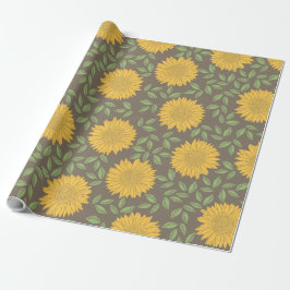 Cute Rustic Country Sunflower Pattern Cadeaupapier