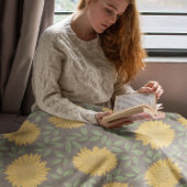 Cute Rustic Country Sunflower Pattern Fleece Deken