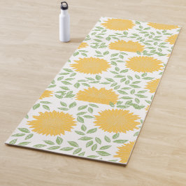 Cute Rustic Country Sunflower Pattern Yogamat