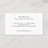 Cute Rustic Country White Wood Visitekaartje (Achterkant)