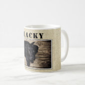 Cute Rustic Dog Puppy Photo and Dog Name Koffiemok (Voorkant rechts)