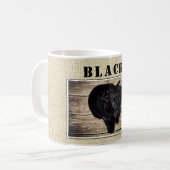 Cute Rustic Dog Puppy Photo and Dog Name Koffiemok (Voorkant links)