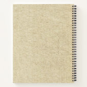 Cute Rustic Dog Puppy Photo met naam Notitieboek (Achterkant)