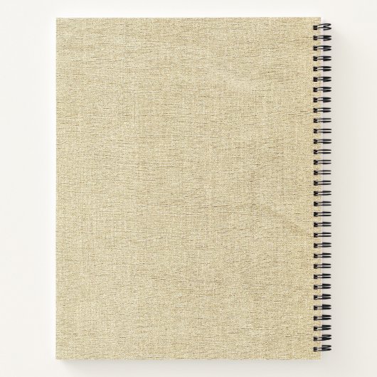 Cute Rustic Dog Puppy Photo met naam Notitieboek (Achterkant)