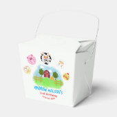 Cute Rustic Farm Party Animals Ready to Play Balls Bedankdoosjes (Voorkant Zijde)