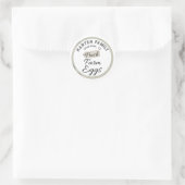 Cute Rustic Farmhouse Hen Rooster FRESH Egg Carton Ronde Sticker (Tas)