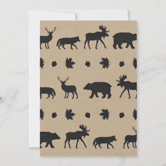 Cute Rustic Flannel Camping Birthday Party nodigt Kaart (Achterkant)