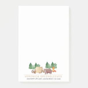 Cute Rustic Forest Woodland Animal Post-it® Notes