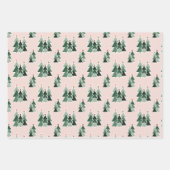 Cute Rustic-kerstbomen Inpakpapier Vel (Voorkant 2)