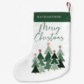 Cute Rustic kerstbomen Typografie Kleine Kerstsok (Achterkant)