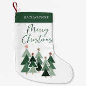 Cute Rustic kerstbomen Typografie Kleine Kerstsok (Voorkant)