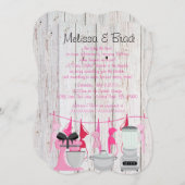 Cute Rustic Kitchen Lingerie Vrijgezellenfeest Inv Kaart (Voorkant / Achterkant)
