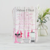 Cute Rustic Kitchen Lingerie Vrijgezellenfeest Inv Kaart (Staand voorkant)