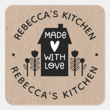 Cute Rustic Kraft Paper Homemade with Love