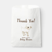 Cute Rustic Lamb Baby shower Party Favor Bags Bedankzakje (Voorkant)