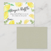 Cute rustic lemon babydouche-kaartje informatiekaartje (Voorkant / Achterkant)