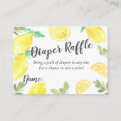 Cute rustic lemon babydouche-kaartje informatiekaartje (Voorkant)