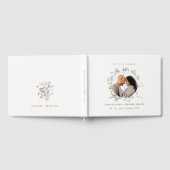 Cute Rustic Meadow Floral Wreath Photo Wedding Gastenboek (Volledig)