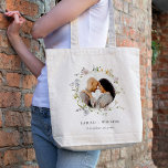 Cute Rustic Meadow Floral Wreath Photo Wedding Tote Bag<br><div class="desc">Als u nog meer aanpassingen nodig hebt,  kunt u mij op yellowfebstudio@gmail.com vrij klikken.</div>