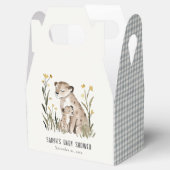 Cute Rustic Mum and Baby Tiger Foliage Baby Shower Bedankdoosjes (Geopend)
