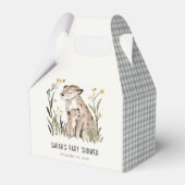 Cute Rustic Mum and Baby Tiger Foliage Baby Shower Bedankdoosjes (Voorkant Zijde)