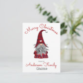 Cute Rustic Personal Kerstmis Elf Feestdagenkaart (Staand voorkant)