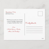 Cute Rustic Personal Kerstmis Elf Feestdagenkaart (Achterkant)