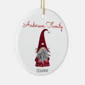 Cute Rustic Personalized kerstgrint Elf Keramisch Ornament (Rechts)