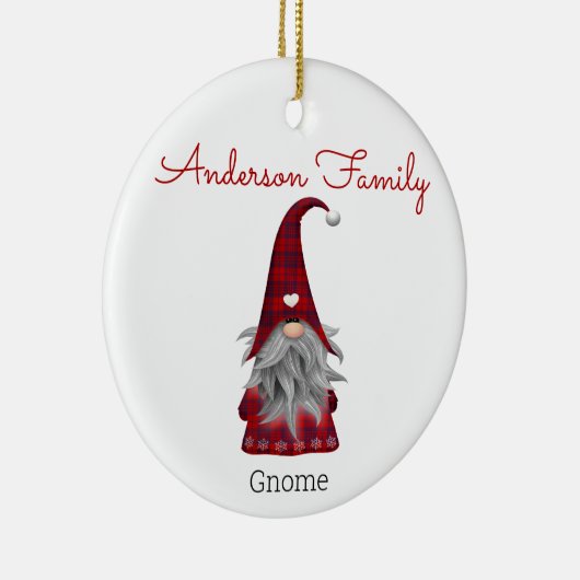 Cute Rustic Personalized kerstgrint Elf Keramisch Ornament (Rechts)