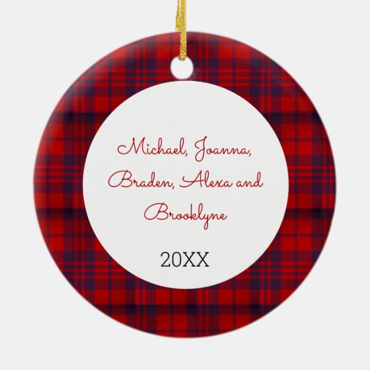 Cute Rustic Personalized kerstgrint Elf Keramisch Ornament (Achterkant)