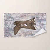 Cute Rustic Pink Cowgirl Heart Boots Farmhouse Bad Handdoek (Handdoek)