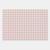 Cute Rustic Pink Green Blue Gingham Plaid Pattern Inpakpapier Vel (Voorkant)