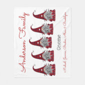 Cute Rustic Pset Personalized kerstgrint Elf Fleece Deken (Voorkant)