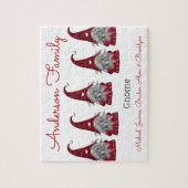 Cute Rustic Pset Personalized kerstgrint Elf Legpuzzel (Verticaal)