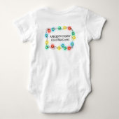 Cute Rustic Pset Reindeer Antlers Deer Lights Romper (Achterkant)