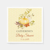 Cute Rustic Pumpkin Polka Dot Baby shower Servet (Voorkant)