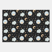 Cute Rustic Scandinavian Sheep Fox Moon Baby Boy Inpakpapier Vel (Voorkant 3)