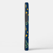 Cute Rustic Sunflower Pattern Blue Background Case-Mate iPhone Case (Achterkant / Rechts)