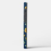 Cute Rustic Sunflower Pattern Blue Background Case-Mate iPhone Case (Achterkant / Links)