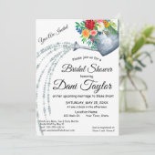 Cute Rustic Watering Can Floral Vrijgezellenfeest Kaart (Staand voorkant)