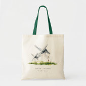 Cute Rustic Waterverf Windmill Boerderij Theme Wed Tote Bag (Voorkant)