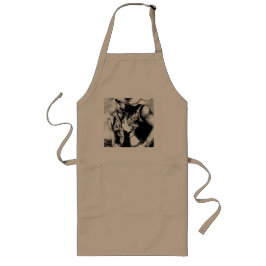 Cute Rustic Westerne Cowboy Drawing Modern Lang Schort