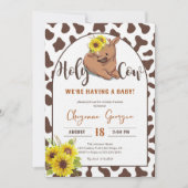 Cute Rustieke Landelijke Koe Boerderij Dier Baby S Kaart (Voorkant)