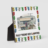 Cute RV  Fifth Wheel Camper Travel Trailer Fotoplaat (Voorkant)