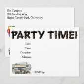 Cute RV Fifth Wheel Camper Travel Trailer Kaart (Voorkant / Achterkant)